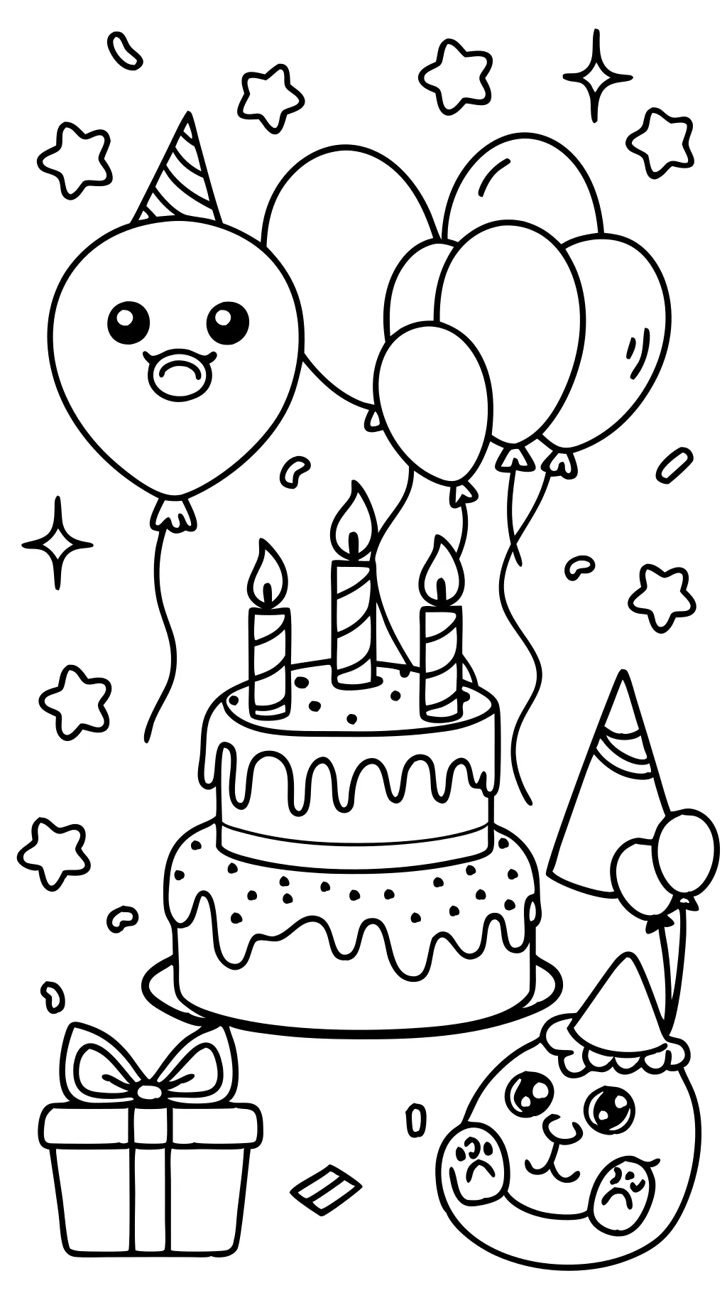 cute happy birthday coloring pages